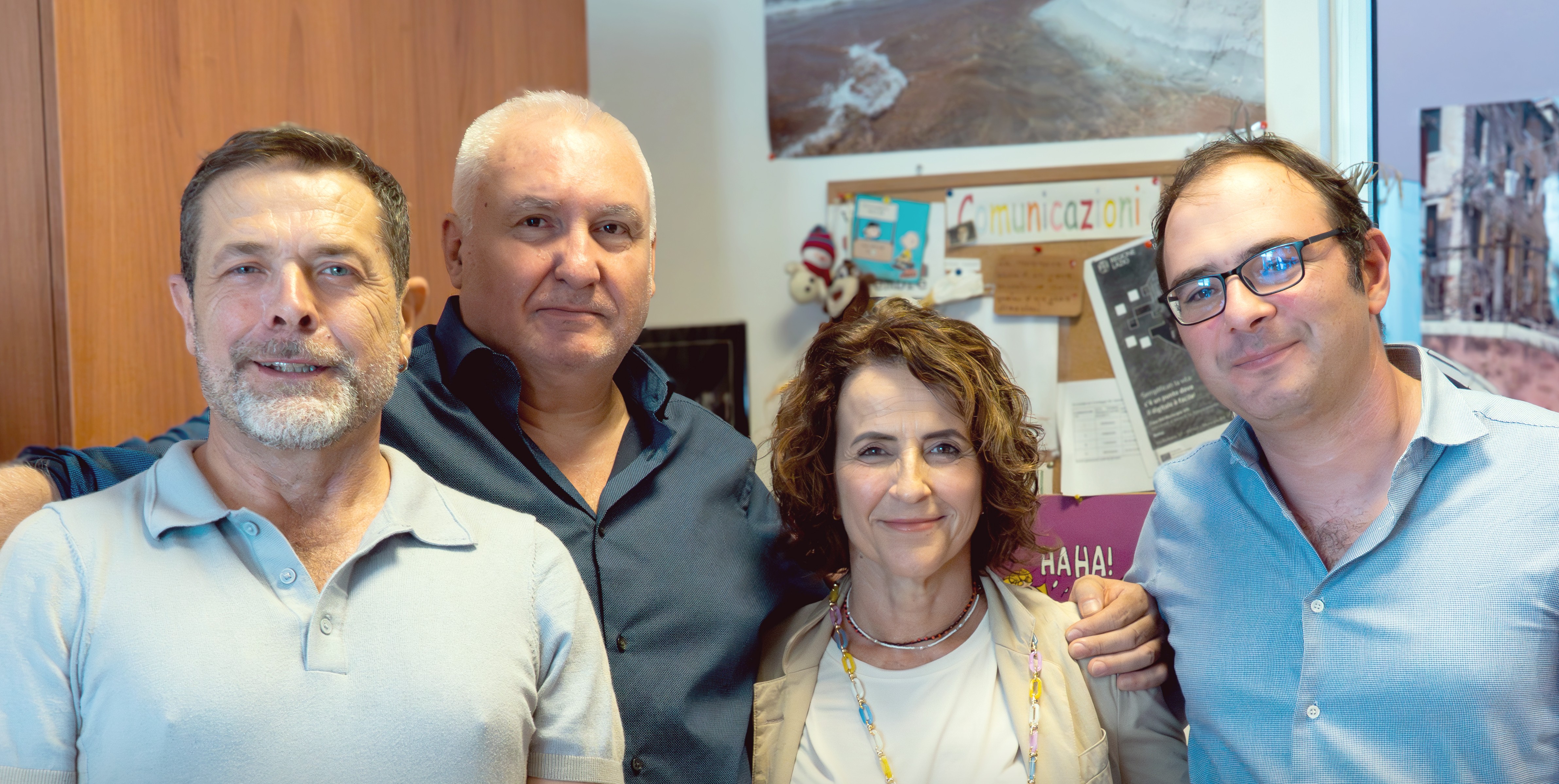 Giuseppe con Felipe, Lucrezia e Andrea