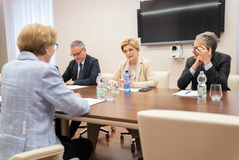Ministro Calderone con Ambasciatrice Francese