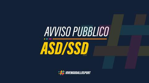 Avviso pubblico ASD SSD