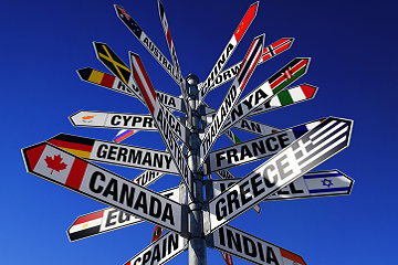 Frecce indicatrici nazioni del mondo