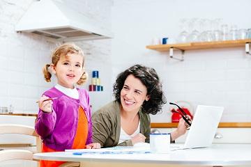 Smart working madre figlia